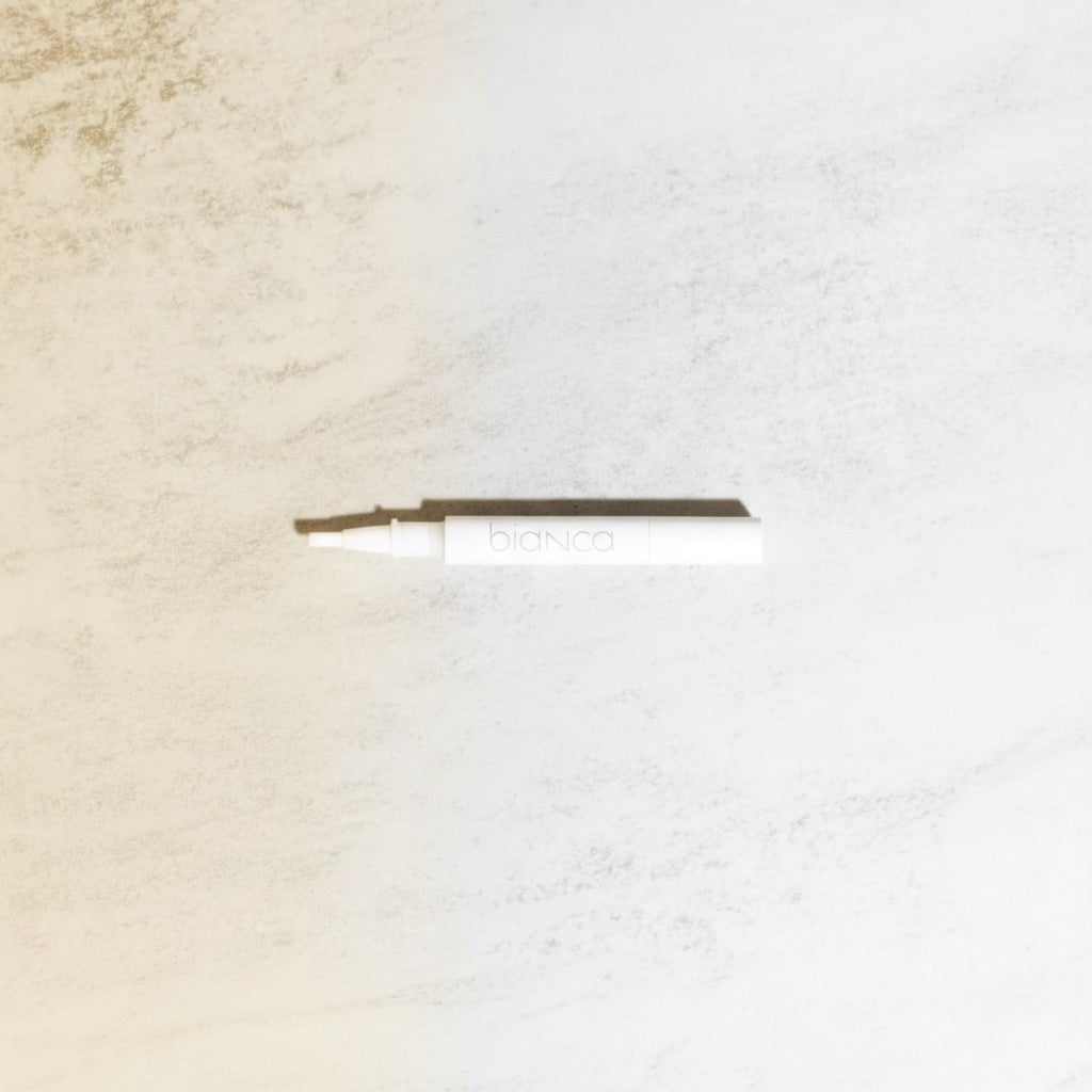 Bianca Bright whitening pen before and after concept