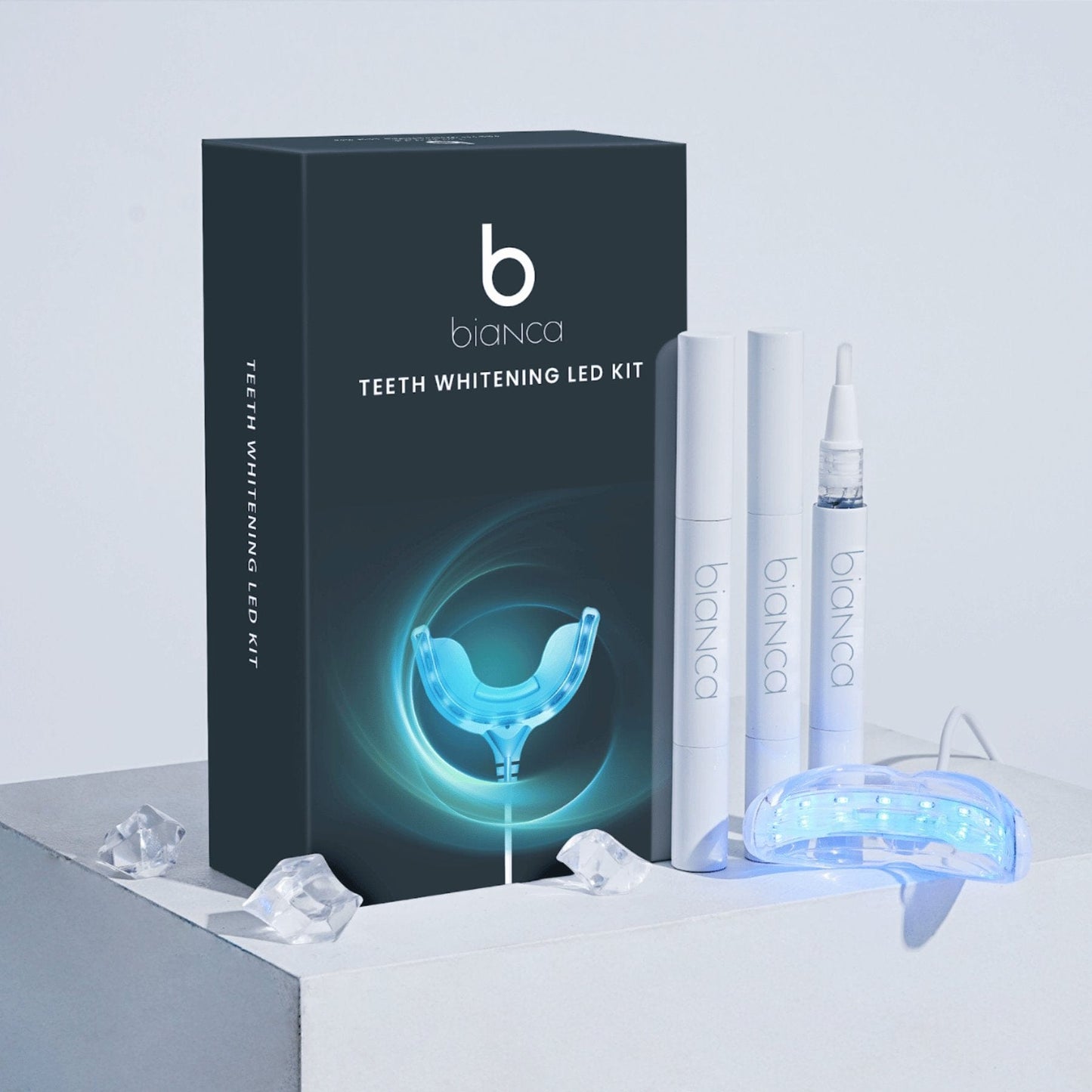 Bianca Bright at-home LED whitening kit complete set with carrying case