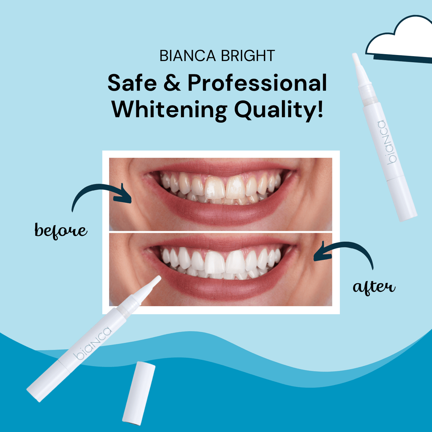 Pure & Naturals Whitening Pen - Bianca Bright